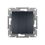 Выключатель 3-х клавишный антрацит Asfora Plus Schneider Electric EPH2100171