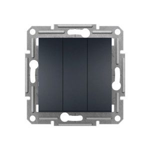 Выключатель 3-х клавишный антрацит Asfora Plus Schneider Electric EPH2100171