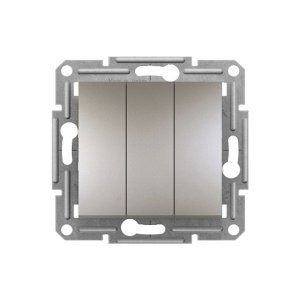 Выключатель 3-х клавишный бронза Asfora Plus Schneider Electric EPH2100169