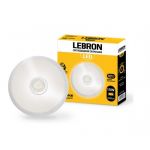 Накладной светодиодный светильник с датчиком движения 15W 1300Lm 4100K Круг Lebron L-WLR-S