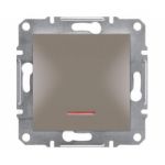 Переключатель 1-кл. проходной с подсветкой Asfora Plus Бронза Schneider Electric EPH1500169
