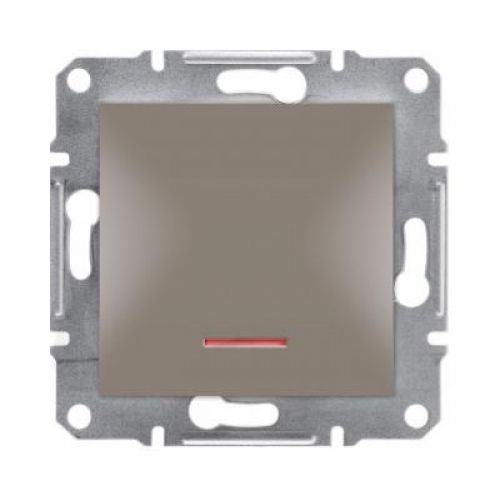 Переключатель 1-кл. проходной с подсветкой Asfora Plus Бронза Schneider Electric EPH1500169