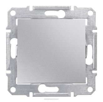 Выключатель одноклавишный двухполюсный 16 А, алюминий Sedna Schneider Electric SDN0200260