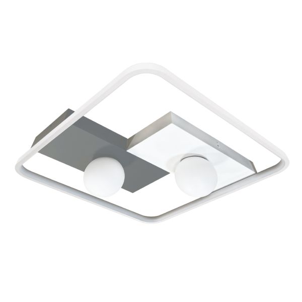 Світильник LED smart PICASSO-S+пульт 85W 3000-5000K IP20 квадрат біло-сірий Violux