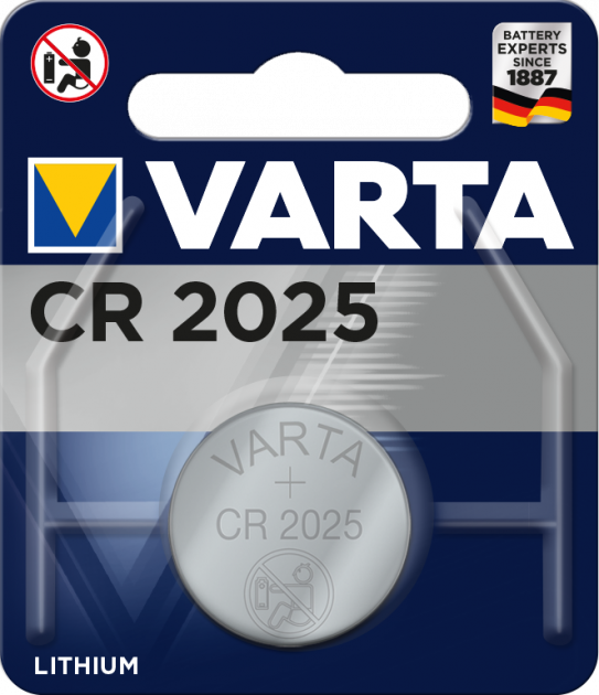 Батарейка Varta CR2025 BLI 1шт. Lithium