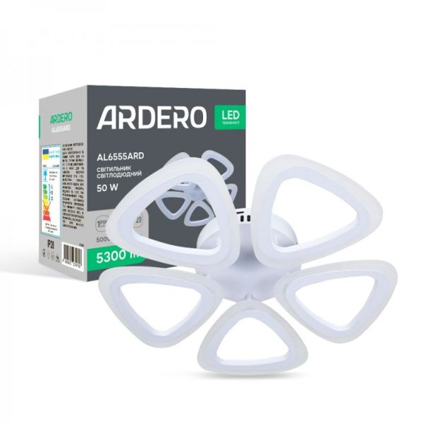 Світильник люстра Ardero led AL6555ARD Clover 50Вт 5000K 5300Лм білий