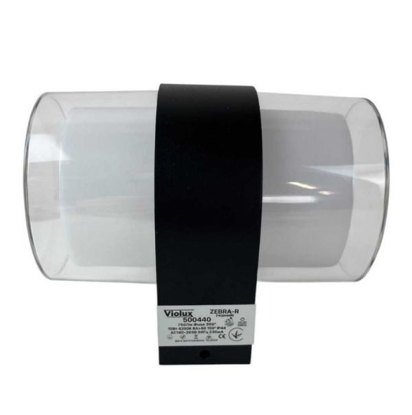 Світильник архітектурний настінний Led Violux Zebra-R 10W 4200K IP44 чорний