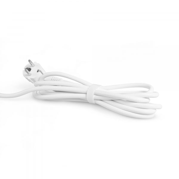 Мережевий подовжувач VIDEX ONCORD з/з 3п 3м (3x1.5мм) 2.4А 2USB+USB-C з кнопкою White