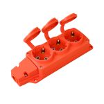 Колодка Horoz 3 гнізда з кришкою 221-000-301