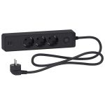 Удлинитель 3 розетки с заземлением и 2хUSB 1,5 метра черный Schneider Electric Unica Extend ST943U1B
