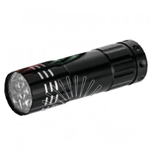 Світлодіодний ліхтарик 9LED чорний алюміній Lemanso LMF29