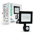 Светодиодный прожектор с датчиком 10W 800Lm 6500K Ardero черный LL-2010ARD