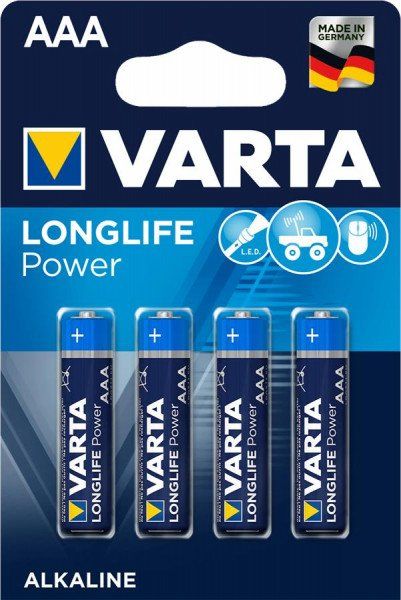 Батарейка Varta Longlife Power AAA BLI 4шт. Alkaline