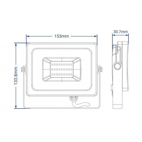 Світлодіодний прожектор Feron LL-6030 30W 6400K IP65 білий