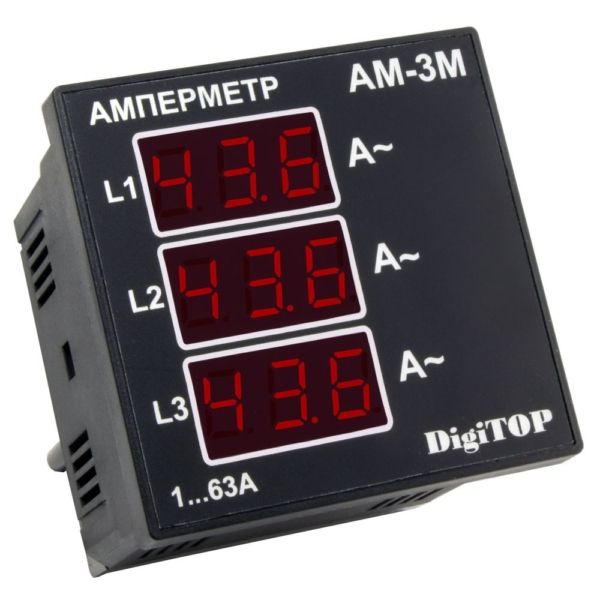 Амперметр DigiTOP АМ-3М в трифазній мережі