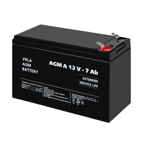 Аккумулятор свинцово-кислотный AGM LP LogicPower А 12V - 7Ah для сигнализации