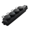 Колодка каучуковая Glauber Rubber Pro 4 гнезда 16A черная (GLB-RP-B4)
