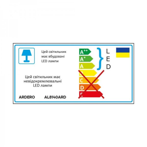 Світильник настінний Ardero led накладний AL8140ARD 6Вт 240Лм 4000K чорний