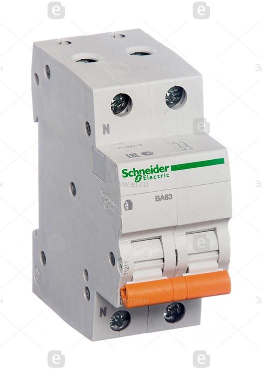 Автоматичний вимикач Schneider Electric ВА63 06А 1+N С 11211