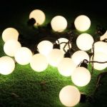 Вулична гірлянда Velmax V-SSL-B-WH лінійна куля 10LED білий IP65 кабель чорний 10м