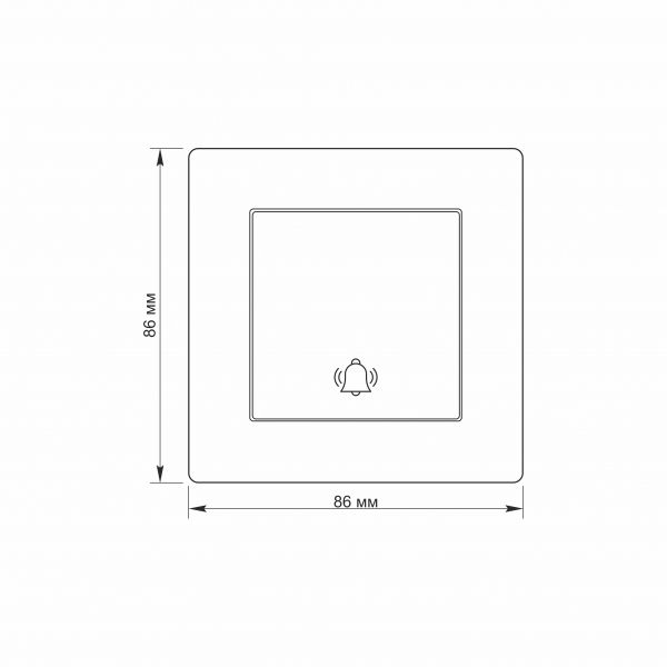 Кнопка звонка белая TITANUM STANDARD