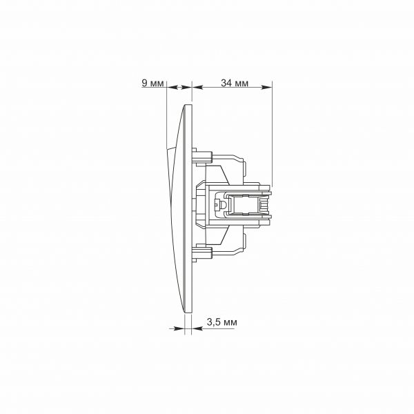 Кнопка звонка белая TITANUM STANDARD