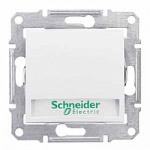 Выключатель 1-кнопочный с держателем надписи и подсветкой, белый Sedna Schneider Electric SDN1600321