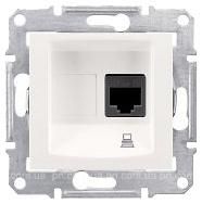 Розетка компьютерная RJ45, кат.5е, STP экран. cлоновая кость Sedna Schneider Electric SDN4500123