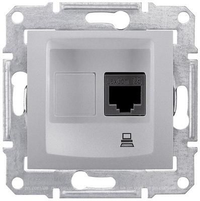 Розетка компьютерная RJ45, кат.5е, STP экран, алюминий Sedna Schneider Electric SDN4500160