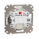 Двоклавішний вимикач з синьою LED підсвіткою Білий Sedna Design Schneider Electric SDD111105L