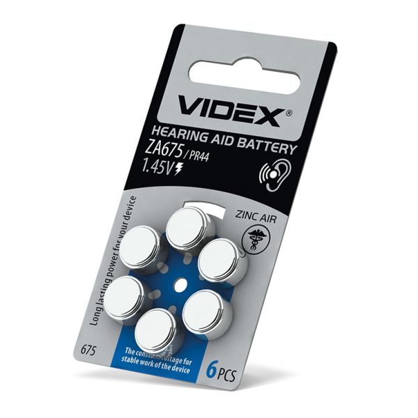 Батарейка воздушно цинковая Videx ZA675 (PR44) BLISTER 6