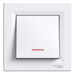 Кнопка с подсветкой белая Asfora Schneider Electric EPH1600121