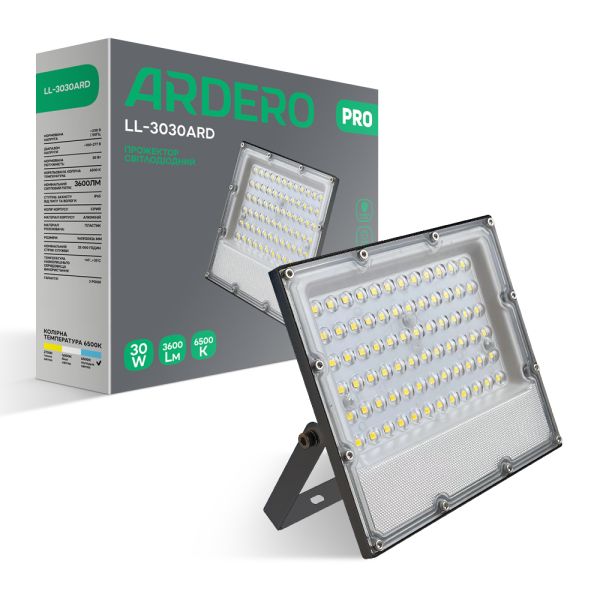Прожектор світлодіодний  Ardero LL-3030ARD 30W 3600Lm 6500K