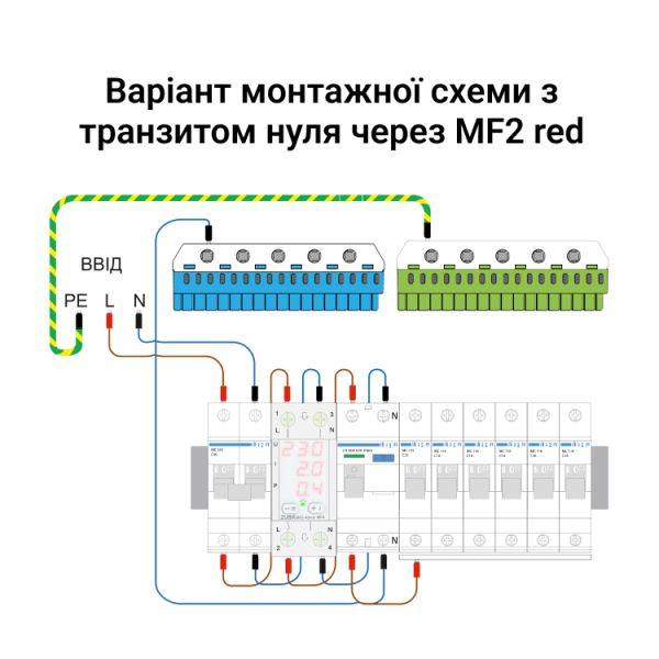 Реле мультифункциональное  ZUBR MF2-32 red