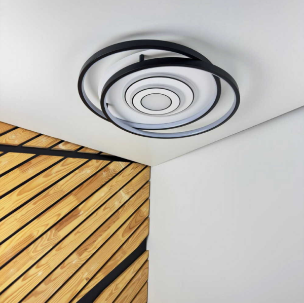Светильник Led smart Violux Galaxy пульт 100W 3000-5000K IP20 круг бело черный