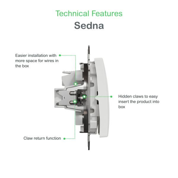 Двухклавишный выключатель Белый Sedna Design Schneider Electric SDD111105