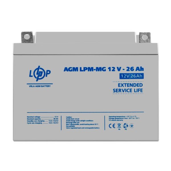 Акумулятор мультигелевий AGM LP LogicPower LPM-MG 12V - 26Ah