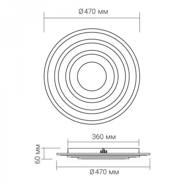 Светильник накладной люстра led Ardero AL6114ARD ATLANT R 65Вт 3000-6500K с пультом белый
