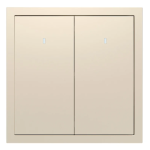 Выключатель 2-клавишный с подсветкой Ardero Soft механизм 10А EV112L-C шампань