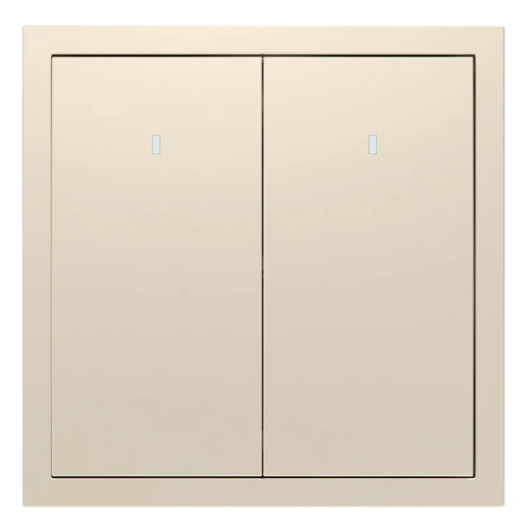 Выключатель 2-клавишный с подсветкой Ardero Soft механизм 10А EV112L-C шампань