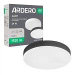 Світильник накладний Ardero led al807 24Вт 5000К 1920Лм IP40 чорний