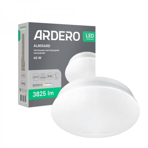Світильник накладний Ardero led al805ard 45Вт 5000К 3825Лм IP40 зоряне небо