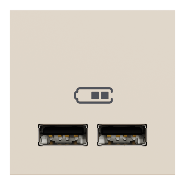 NU341844 Розетка USB подвійна 2.1А 2 модуля Schneider Electric Unica New бежевий