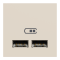 NU341844 Розетка USB подвійна 2.1А 2 модуля Schneider Electric Unica New бежевий