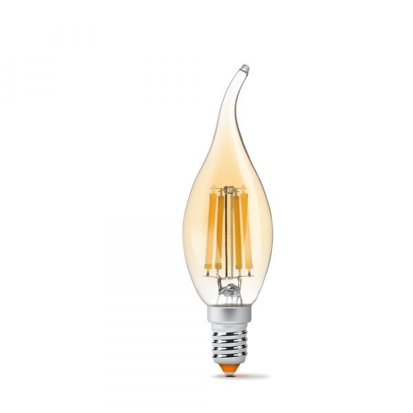 LED лампа VIDEX Filament C37FtA 6W E14 2200K бронза