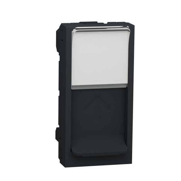 NU941054 RJ45 накладка 1 модуль антрацит Schneider Electric Unica New