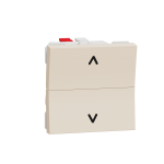 NU320744 Вимикач для жалюзи 2 клавішний кнопковий Schneider Electric Unica New бежевий