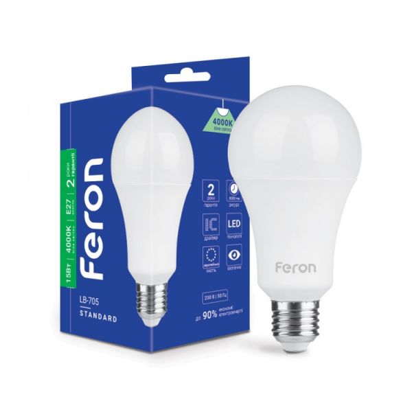 Лампа светодиодная Feron LB-705 15W E27 6500K A65