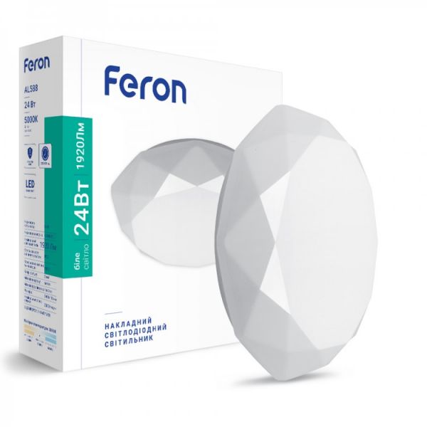 Світлодіодний світильник 24W 5000К Feron AL588 білий