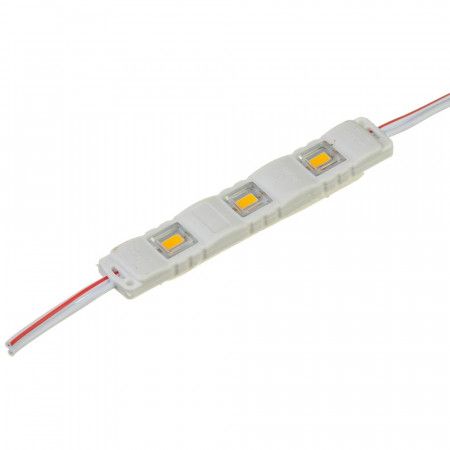 Светодиодный модуль 12V SMD5730 1Вт 3 диода IP65 Standart теплый белый